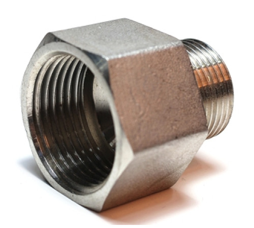 Обратная футорка нержавеющая 3/4" х 1/2" вр/нр
